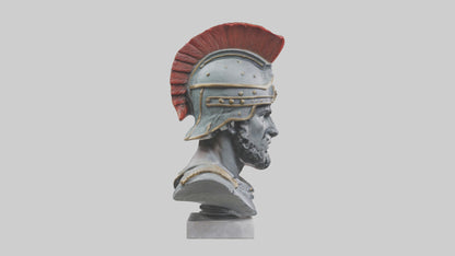 3D model Roman Soldier Bust statue model VR / AR / low-poly