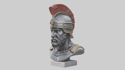 3D model Roman Soldier Bust statue model VR / AR / low-poly
