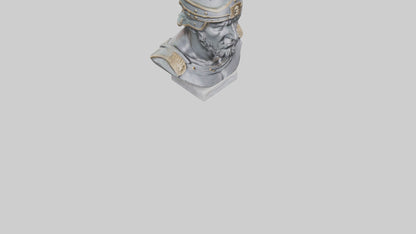 3D model Roman Soldier Bust statue model VR / AR / low-poly