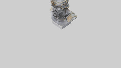 3D model Roman Soldier Bust statue model VR / AR / low-poly