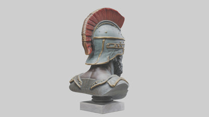 3D model Roman Soldier Bust statue model VR / AR / low-poly
