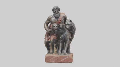 3D model Romulus and Remus statue model VR / AR / low-poly