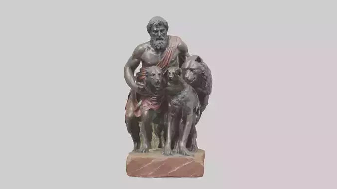 3D model Romulus and Remus statue model VR / AR / low-poly