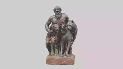 3D model Romulus and Remus statue model VR / AR / low-poly
