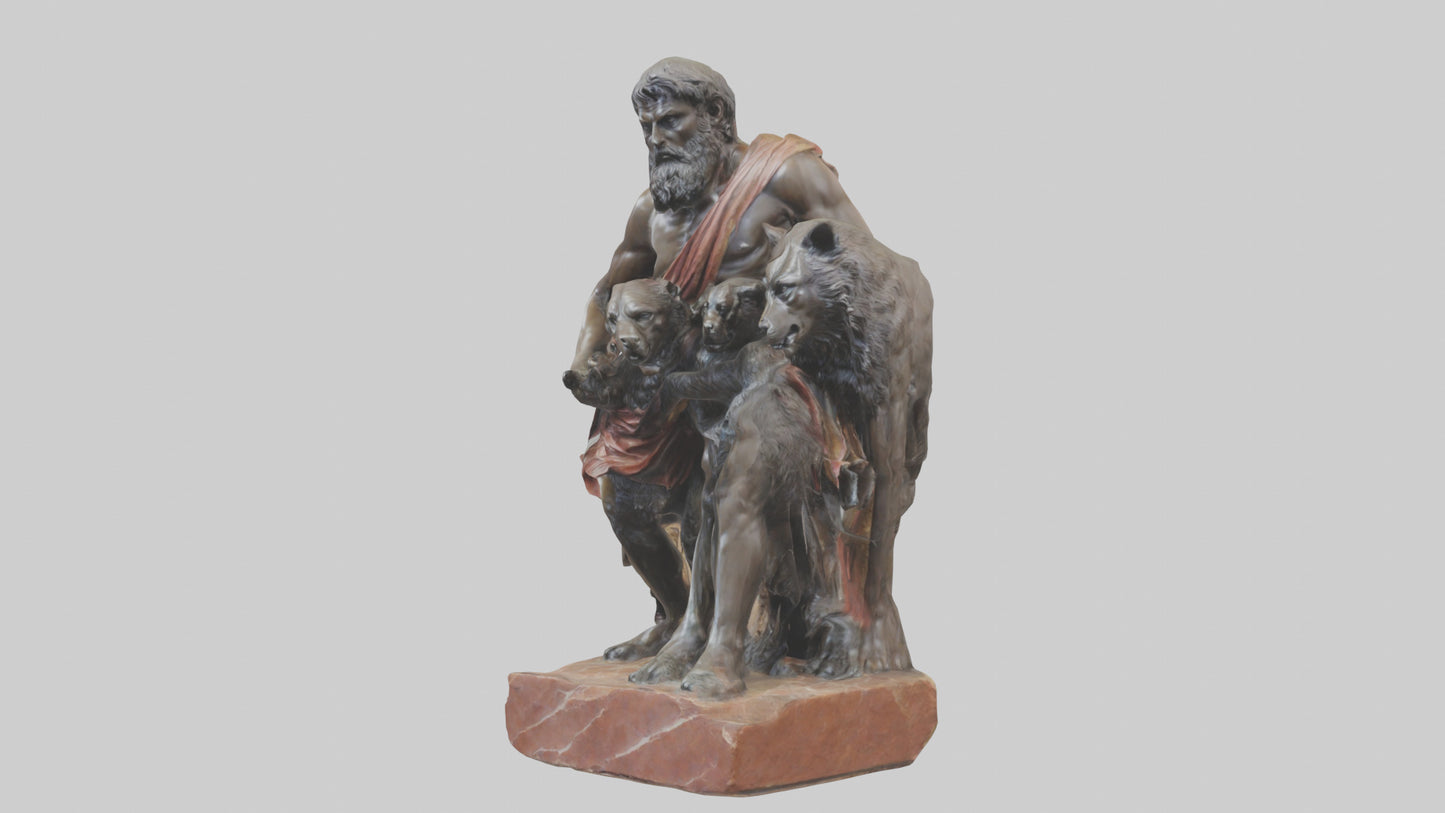 3D model Romulus and Remus statue model VR / AR / low-poly