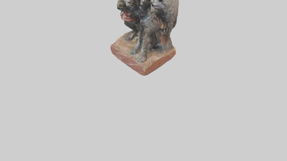 3D model Romulus and Remus statue model VR / AR / low-poly