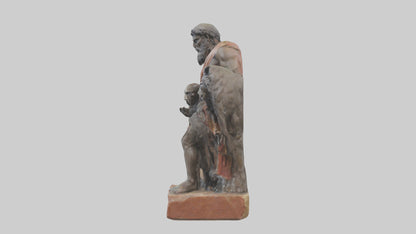 3D model Romulus and Remus statue model VR / AR / low-poly