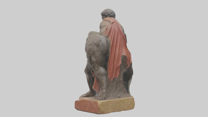 3D model Romulus and Remus statue model VR / AR / low-poly
