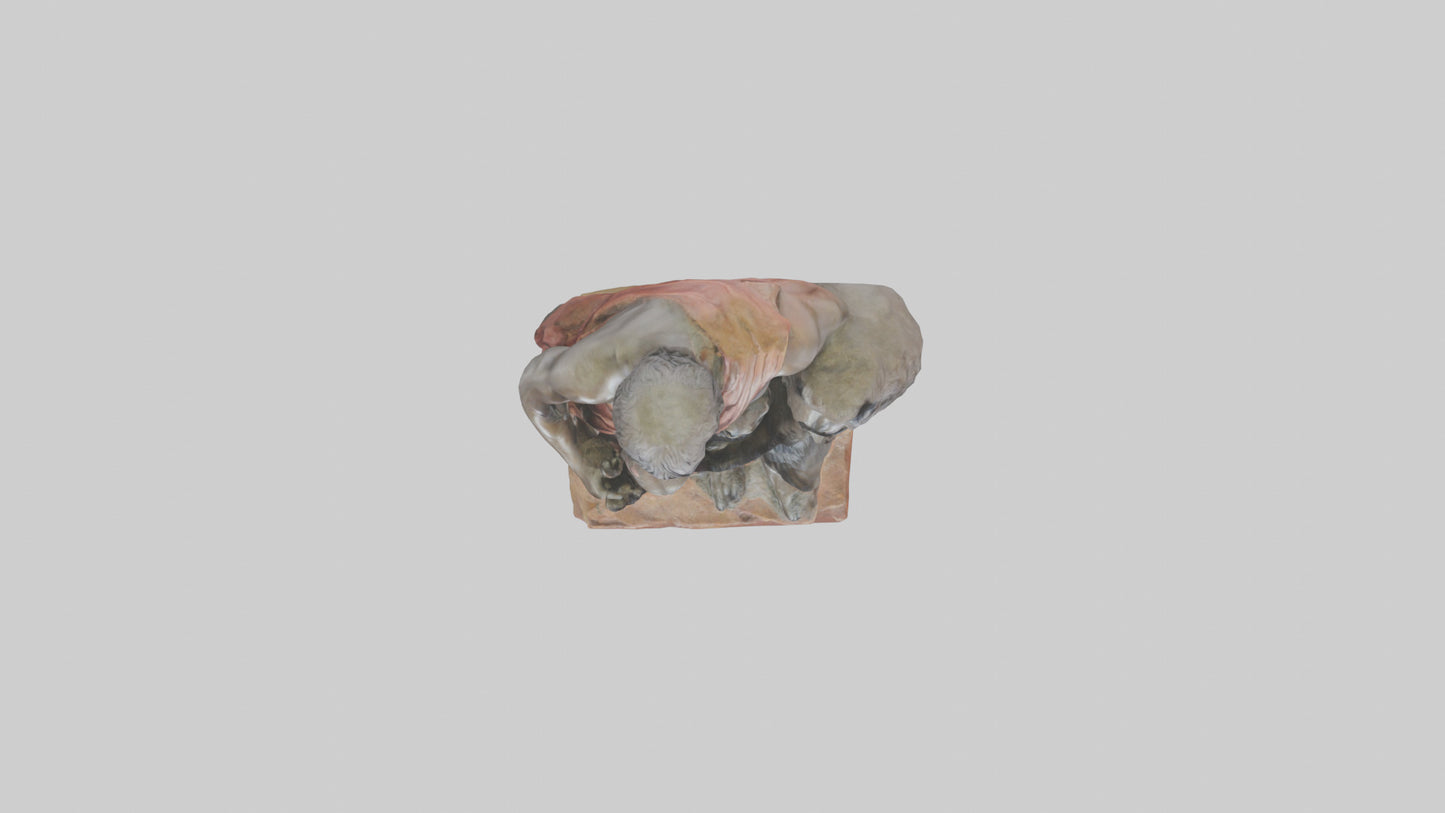 3D model Romulus and Remus statue model VR / AR / low-poly