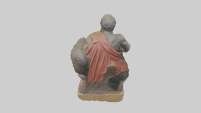 3D model Romulus and Remus statue model VR / AR / low-poly