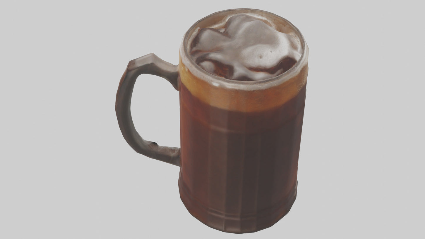 Root beer model VR / AR / low-poly