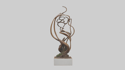 3D model Rooted Flow sculpture model VR / AR / low-poly