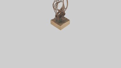 3D model Rooted Flow sculpture model VR / AR / low-poly