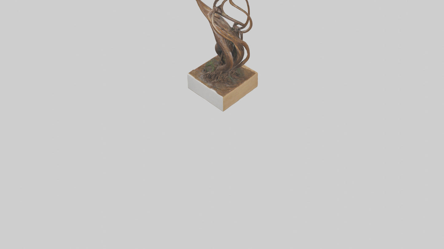3D model Rooted Flow sculpture model VR / AR / low-poly