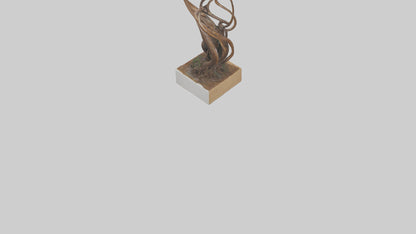 3D model Rooted Flow sculpture model VR / AR / low-poly