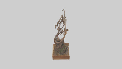 3D model Rooted Flow sculpture model VR / AR / low-poly