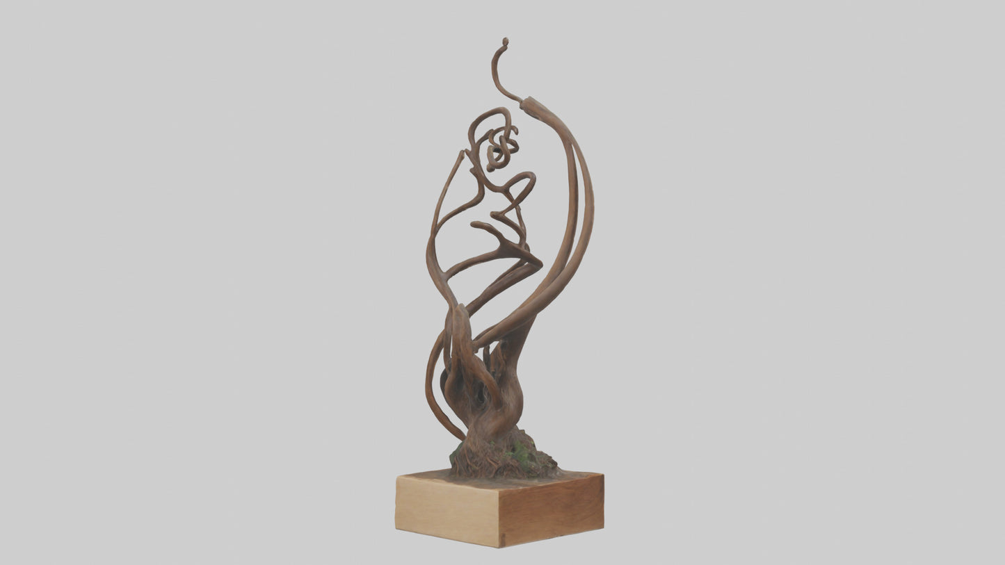 3D model Rooted Flow sculpture model VR / AR / low-poly