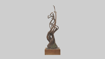 3D model Rooted Flow sculpture model VR / AR / low-poly