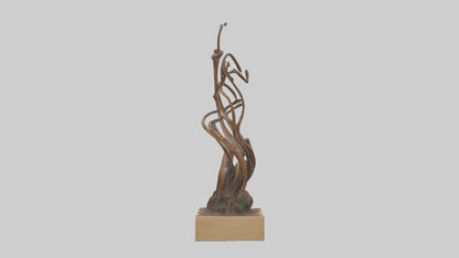 3D model Rooted Flow sculpture model VR / AR / low-poly