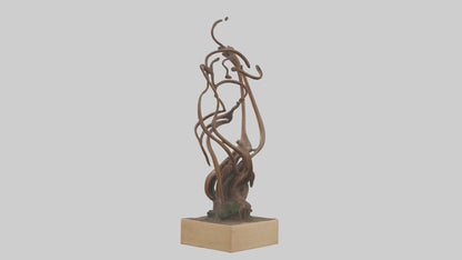 3D model Rooted Flow sculpture model VR / AR / low-poly