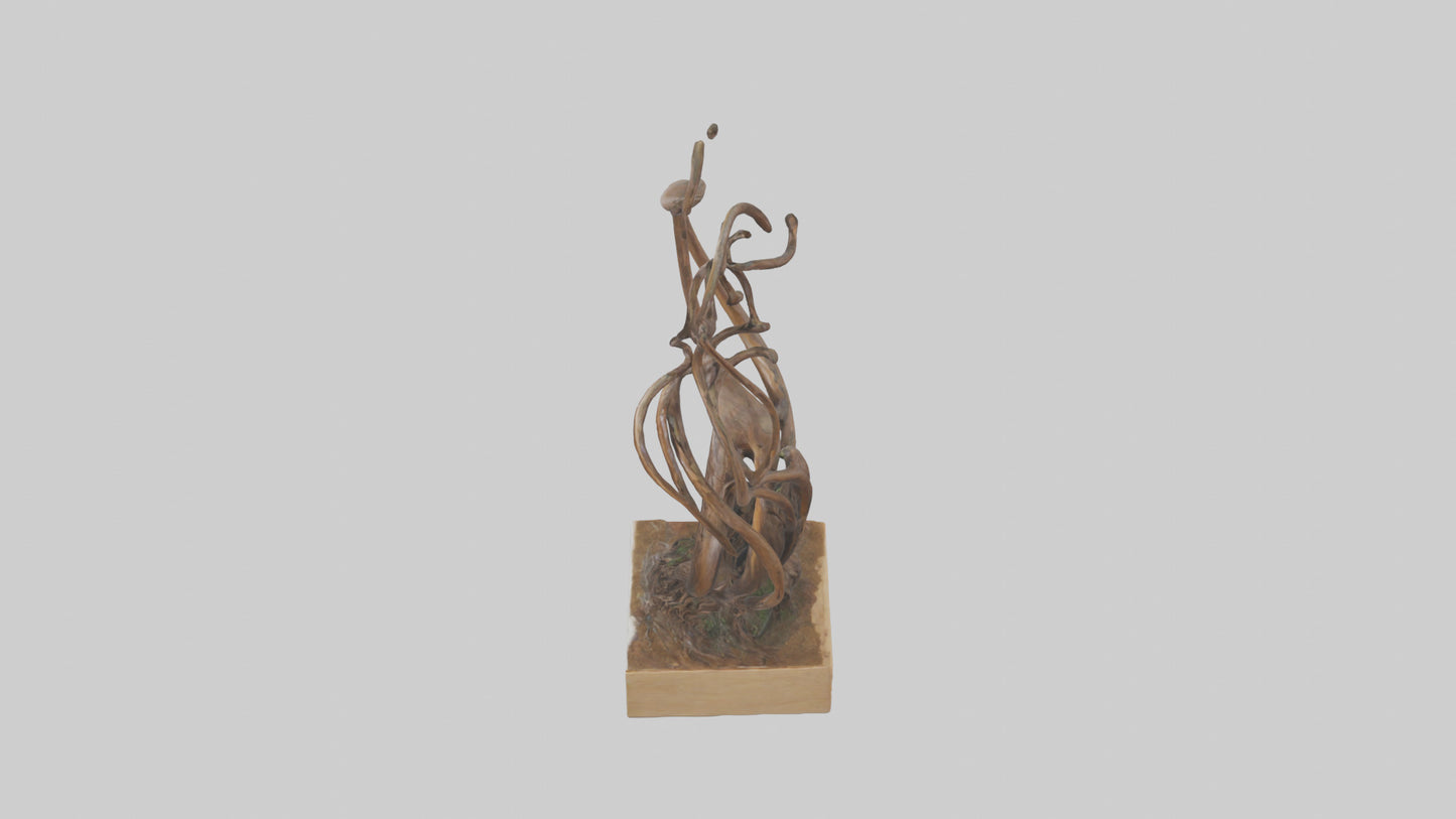 3D model Rooted Flow sculpture model VR / AR / low-poly