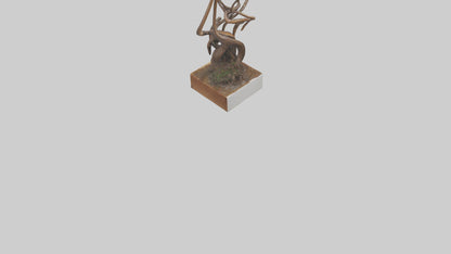3D model Rooted Flow sculpture model VR / AR / low-poly