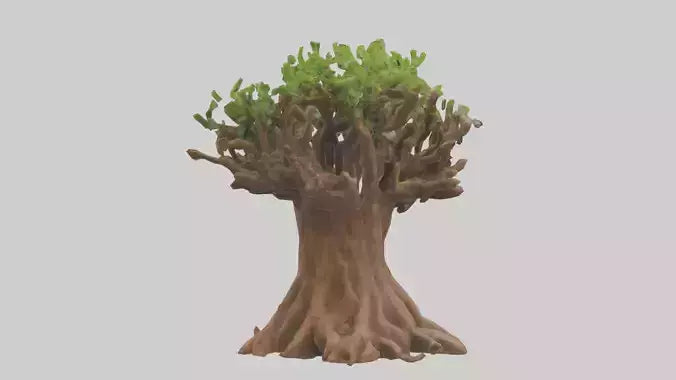 3D model Rooted in Earth sculpture model VR / AR / low-poly
