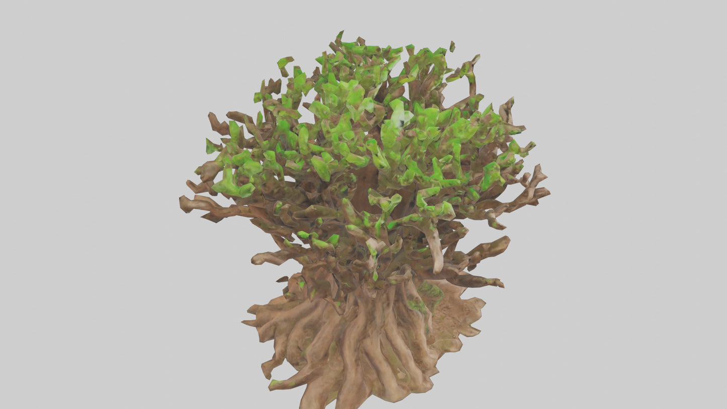 3D model Rooted in Earth sculpture model VR / AR / low-poly