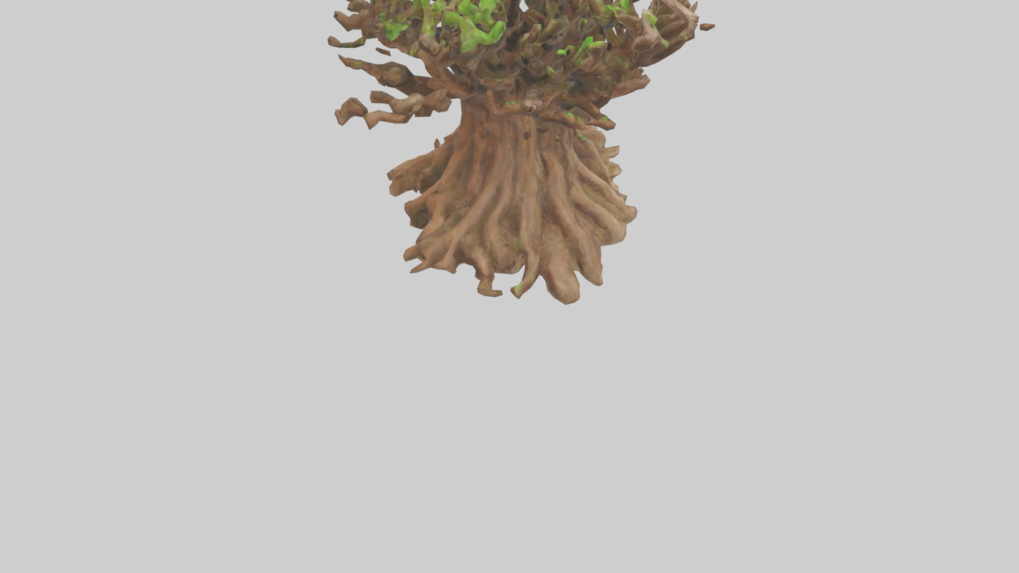 3D model Rooted in Earth sculpture model VR / AR / low-poly