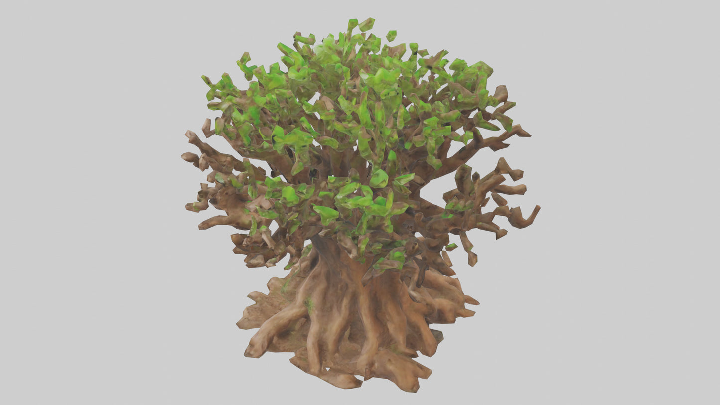 3D model Rooted in Earth sculpture model VR / AR / low-poly