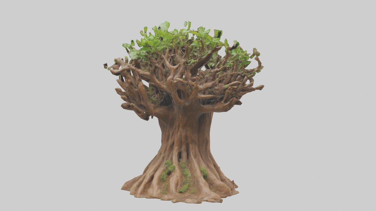 3D model Rooted in Earth sculpture model VR / AR / low-poly
