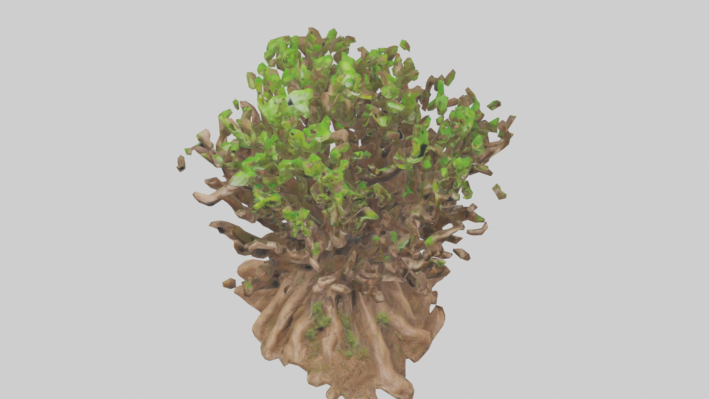 3D model Rooted in Earth sculpture model VR / AR / low-poly