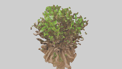 3D model Rooted in Earth sculpture model VR / AR / low-poly