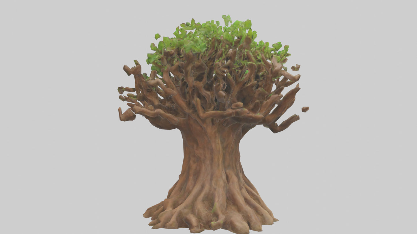 3D model Rooted in Earth sculpture model VR / AR / low-poly