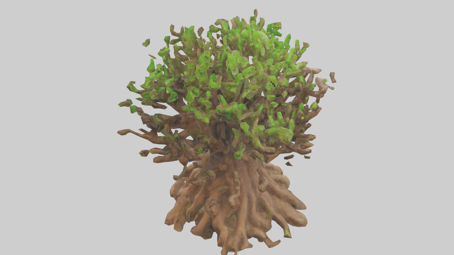 3D model Rooted in Earth sculpture model VR / AR / low-poly