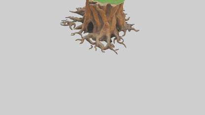 Rooted Tree Trunk Sculpture model 3D model