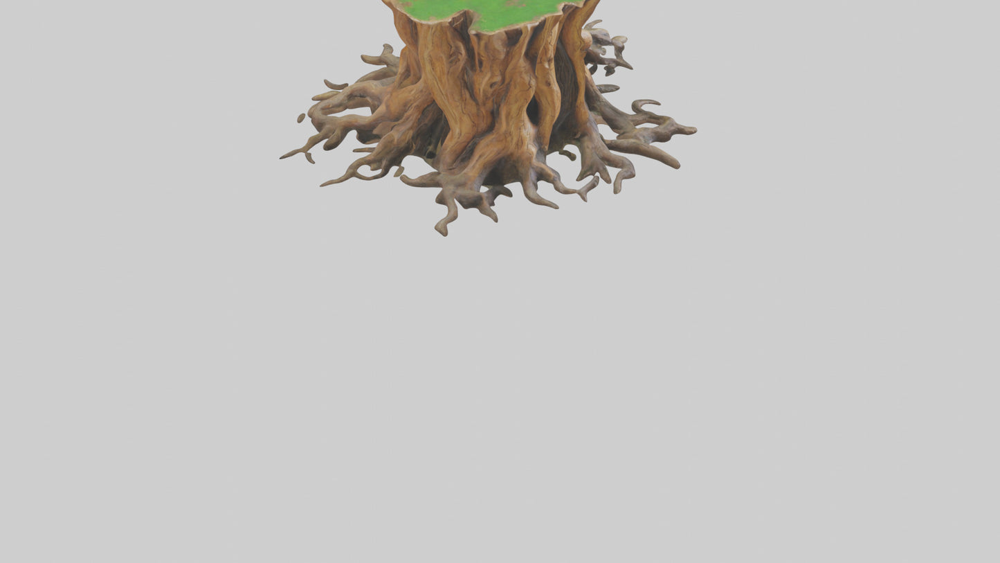 Rooted Tree Trunk Sculpture model 3D model
