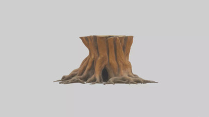 Rooted Tree Trunk Sculpture model 3D model