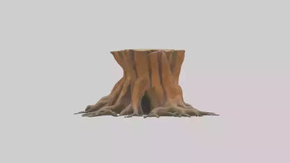 Rooted Tree Trunk Sculpture model 3D model