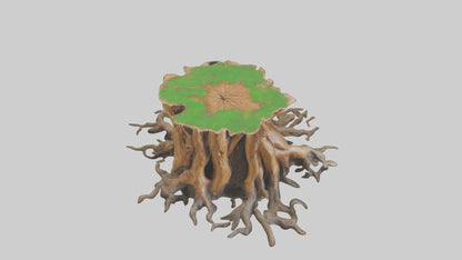 Rooted Tree Trunk Sculpture model 3D model