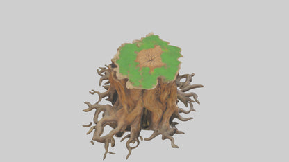 Rooted Tree Trunk Sculpture model 3D model