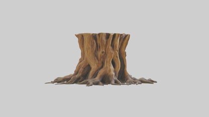 Rooted Tree Trunk Sculpture model 3D model