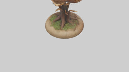 Rooting Flower Sculpture model VR / AR / low-poly