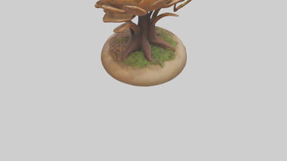 Rooting Flower Sculpture model VR / AR / low-poly