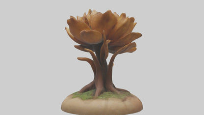 Rooting Flower Sculpture model VR / AR / low-poly