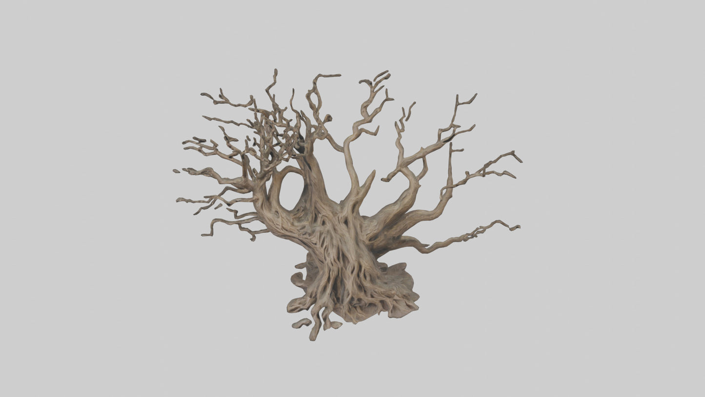 3D model Roots and Branches sculpture model VR / AR / low-poly