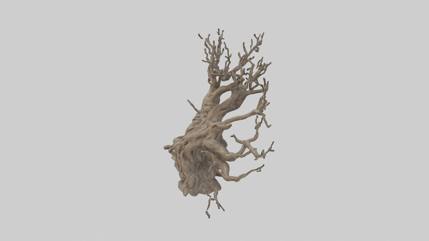 3D model Roots and Branches sculpture model VR / AR / low-poly