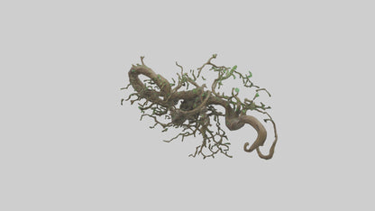 3D model Roots and Vines Sculpture model VR / AR / low-poly