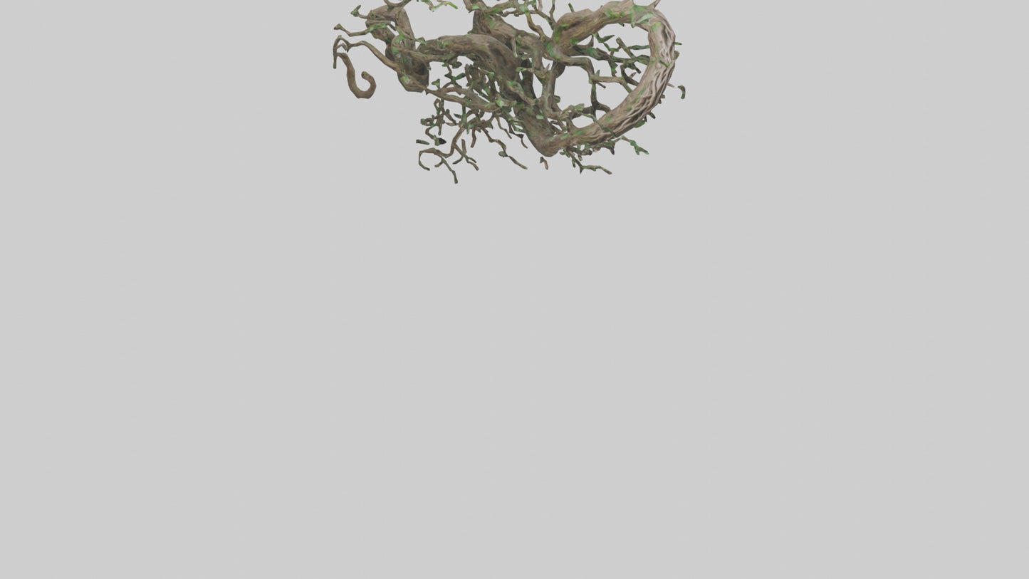 3D model Roots and Vines Sculpture model VR / AR / low-poly