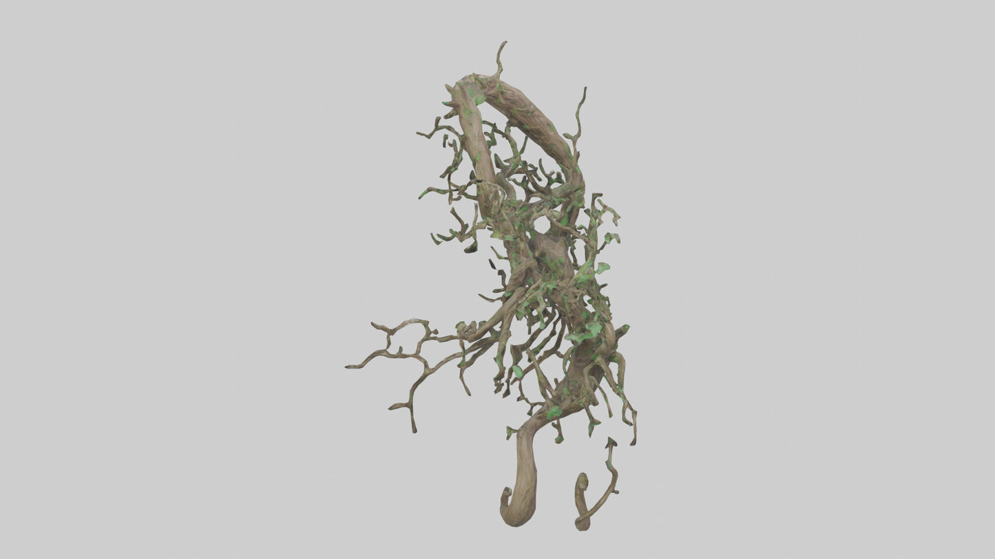 3D model Roots and Vines Sculpture model VR / AR / low-poly